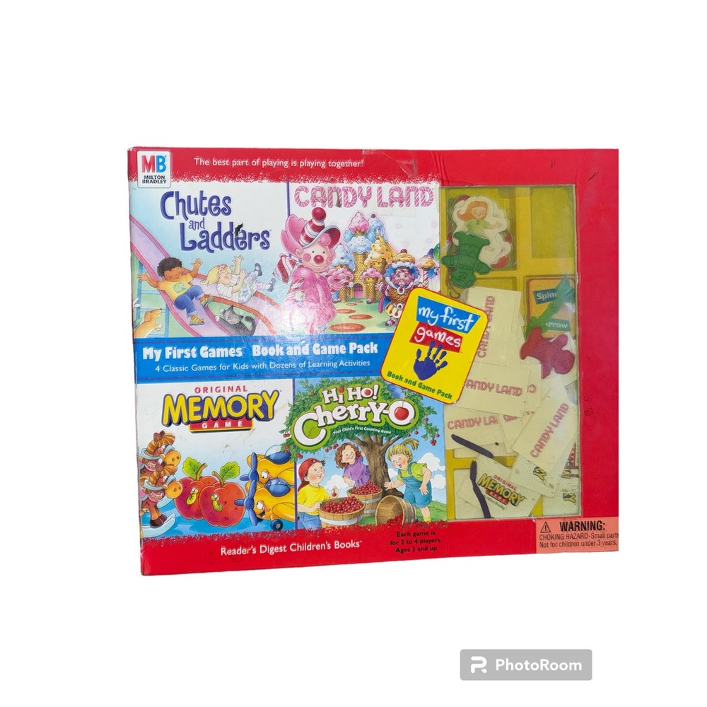 2001 My First Games Book and Game Pack Candy Land, Hi Ho Cherry O, Chutes Ladder